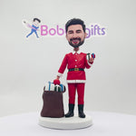 Babbo Natale bobblehead personalizzato con regali di Natale