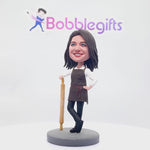 Bobblehead personalizzato Chef Mom con mattarello