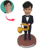 Bambola bobblehead musicista personalizzata