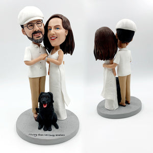 Bobblehead personalizzato per l'anniversario dei genitori