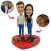 Bobblehead personalizzato per coppia con cane