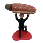 Bambola bobblehead stile hamburger divertente per matrimonio