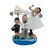 Bambola Bobblehead Famiglia Felice con Animali Domestici