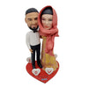 Bambole Bobblehead a forma di coppia di sposi indiani