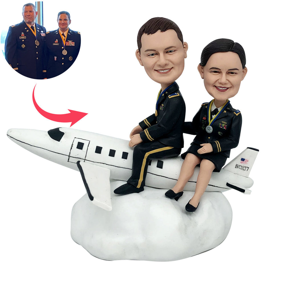 Bambola Bobblehead personalizzata con coppia di piloti