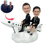 Bambola Bobblehead personalizzata con coppia di piloti