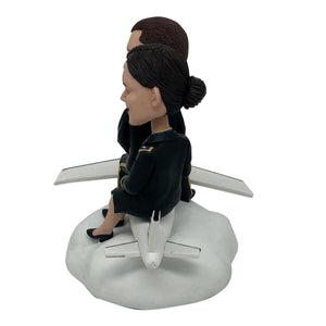 Bambola Bobblehead personalizzata con coppia di piloti