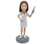 Bobblehead infermiera donna personalizzabile