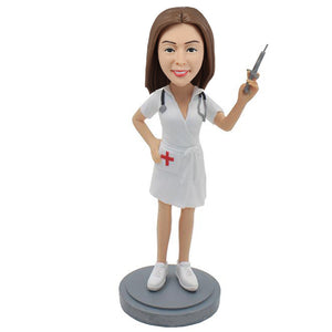 Bobblehead infermiera donna personalizzabile