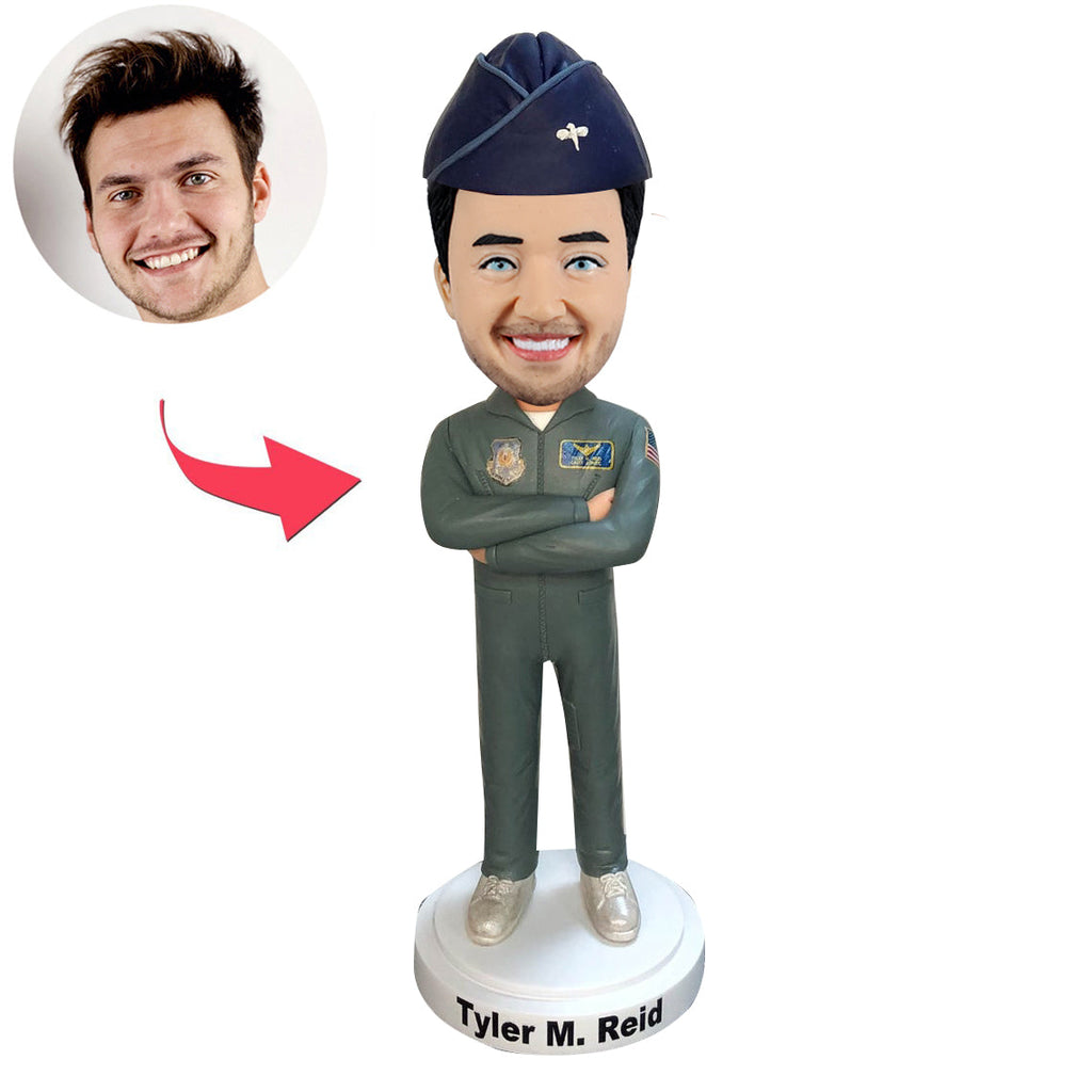 Bobblehead personalizzato per ufficiale dell'aeronautica militare
