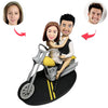 Bobblehead di coppia personalizzato con motocicletta