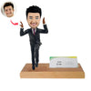 Porta carte da uomo d'affari con bobblehead