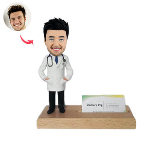 Porta biglietti da visita con bobblehead personalizzati