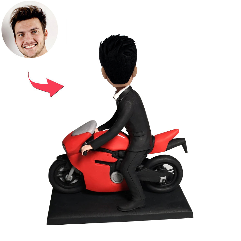 Bambola Bobblehead a forma di motociclista