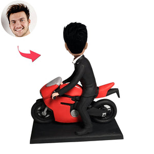 Bambola Bobblehead a forma di motociclista