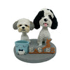 Bobblehead personalizzato con due adorabili cagnolini