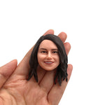 Calamite da frigorifero bobblehead personalizzate con faccina divertente femminile