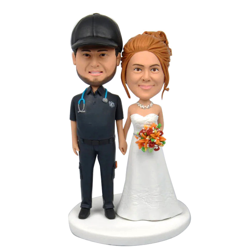 Bobblehead personalizzati per coppia di sposi