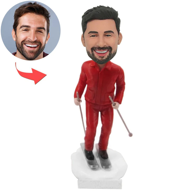 Bobblehead personalizzati raffiguranti sciatori