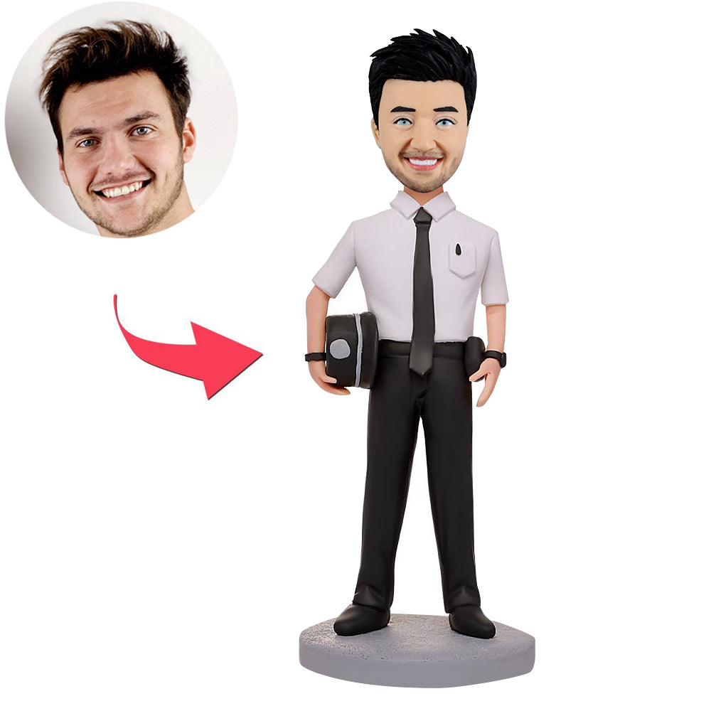 Bobblehead personalizzato con cappello da poliziotto