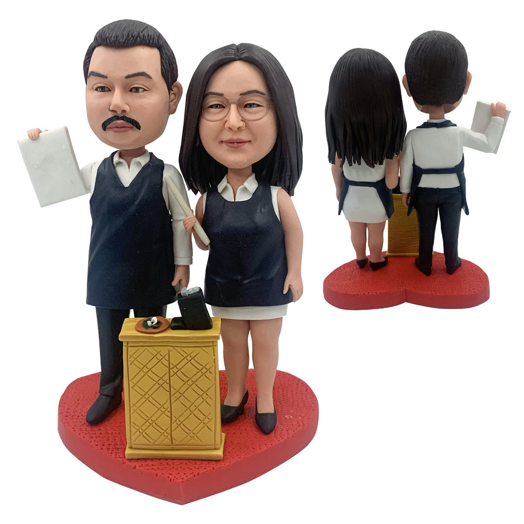 Bobblehead personalizzato per coppie con cuore