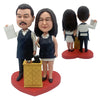 Bobblehead personalizzato per coppie con cuore