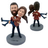 Bobblehead personalizzato per coppie che la portano tra le braccia