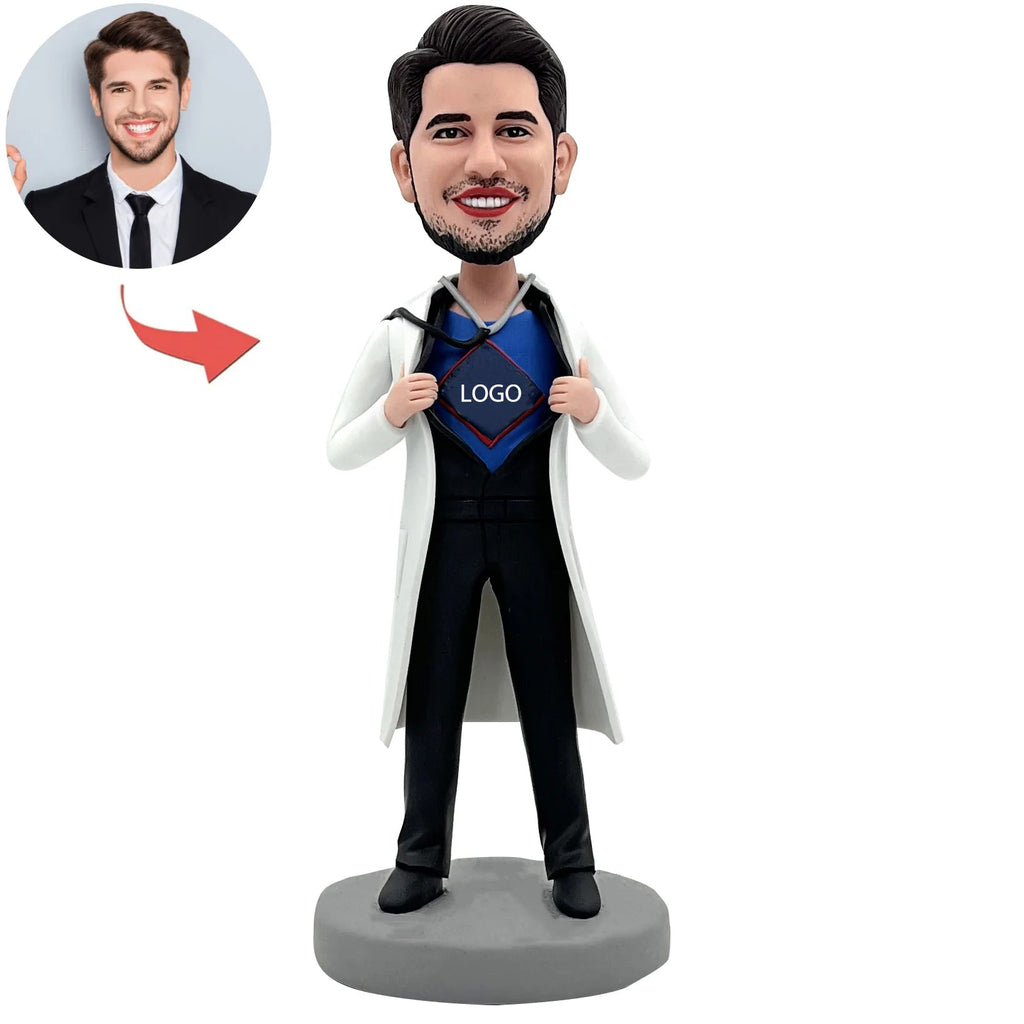 Bambola Bobblehead personalizzata da dottore per uomo