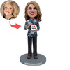Bobblehead personalizzato con scritta "Love Mom"