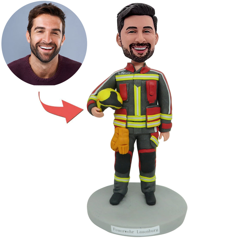 Bobblehead pompiere personalizzato, regalo per la festa del papà