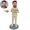 Bobblehead personalizzato con cappuccio raffigurante il miglior papà
