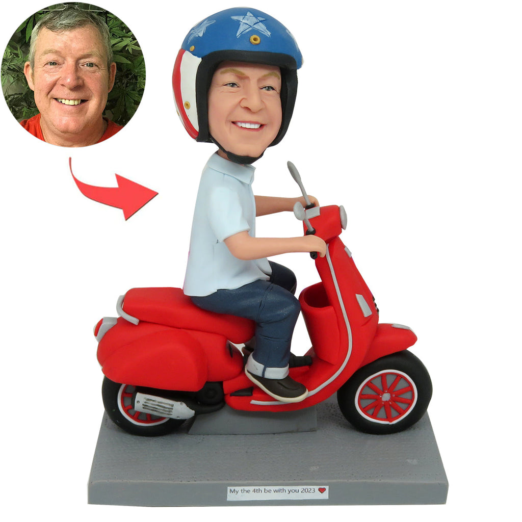 Bobblehead personalizzato per la festa del papà in moto