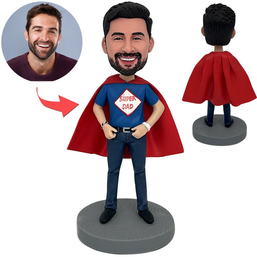 Bambola Bobblehead personalizzata per Super Papà