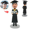 Bambola bobblehead personalizzata per laurea maschile