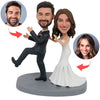 Danza in duetto con bobblehead personalizzata per coppie di sposi