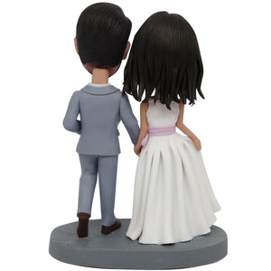 Bobblehead personalizzato per coppia di sposi appena sposati