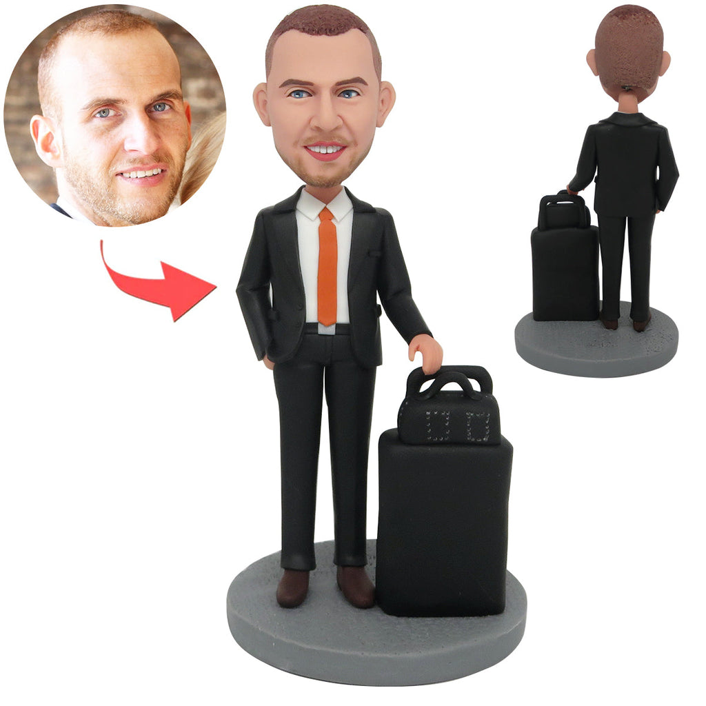 Bobblehead personalizzato per il capo del viaggio d'affari