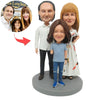 Bobblehead personalizzato per la famiglia felice