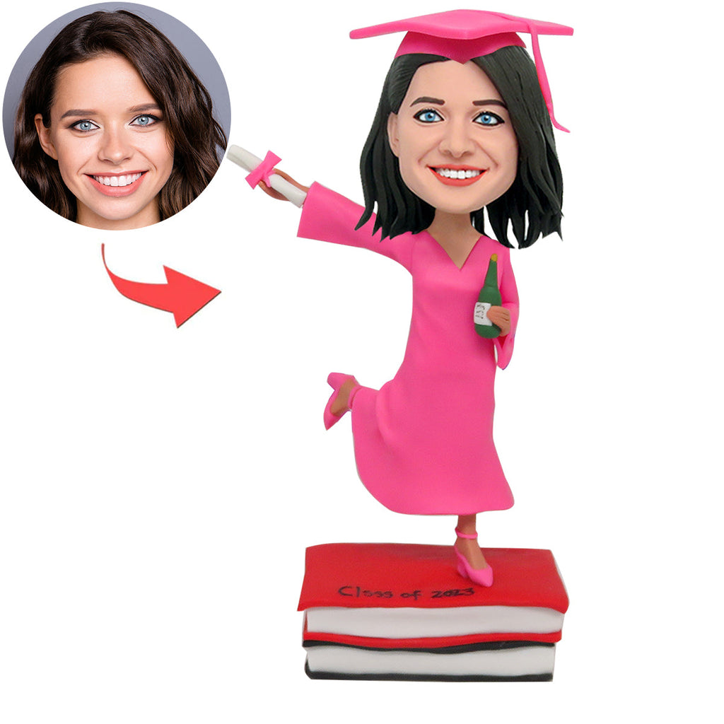 Bobblehead personalizzato per festeggiare la laurea