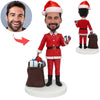 Babbo Natale bobblehead personalizzato con regali di Natale