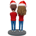 Bobblehead personalizzato per coppia, regalo di Natale e felice anno nuovo