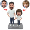 Bobblehead personalizzato con padre e figlio