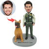 Bobblehead personalizzato con poliziotto e cane
