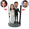 Bobblehead personalizzato per coppia di sposi con skateboard