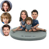 Bobblehead personalizzato con famiglia seduta