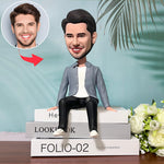 Bobblehead personalizzati da uomo casual, regalo per gli amici (base non inclusa)