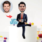 Bobblehead personalizzati, regalo di compleanno per il capo (base non inclusa)