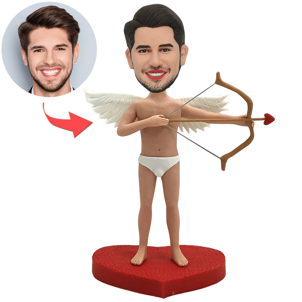 Bobblehead maschile personalizzato in stile Cupido - Idee regalo per San Valentino