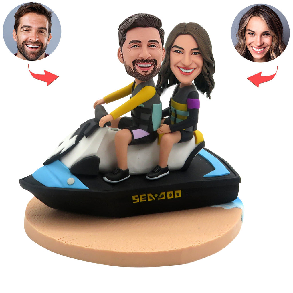 Bobblehead personalizzato con coppia in motoscafo