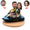 Bobblehead personalizzato con coppia in motoscafo